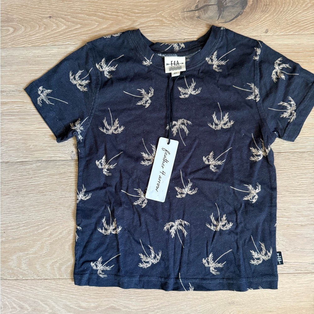 NWT Feather 4 arrow boys Palm Tee 3T